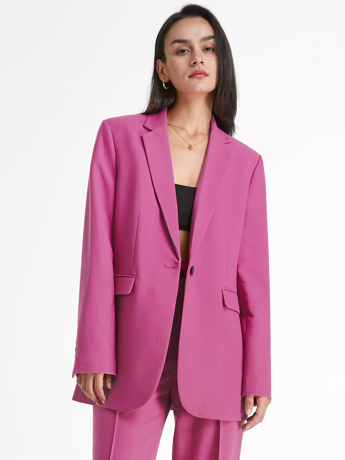 Effen gekleurde essentiële blazer