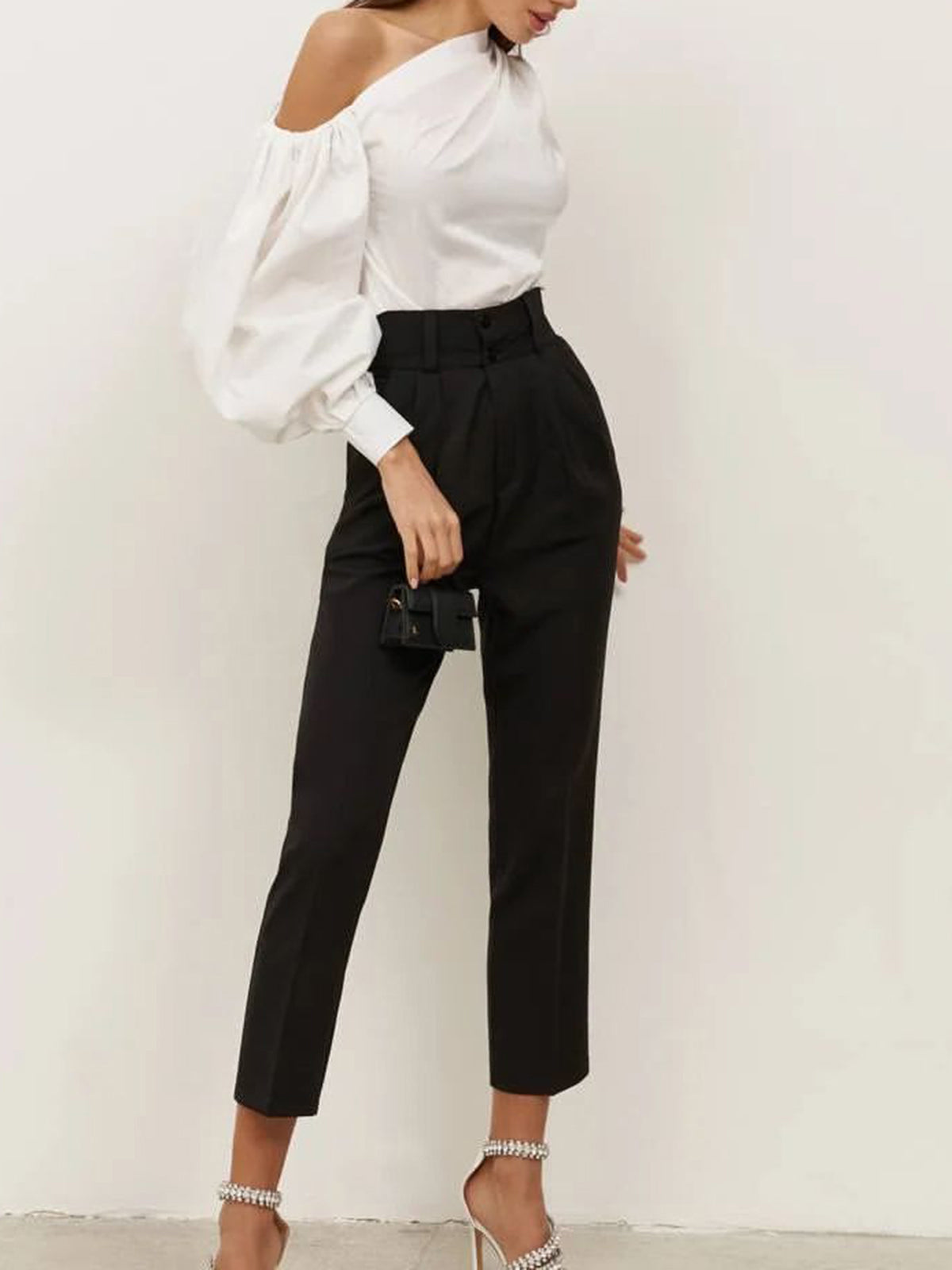 Asymmetrische Off Shoulder Blouse